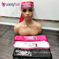 Customized logo on silk hair wraps head band edge wrap satin scarf